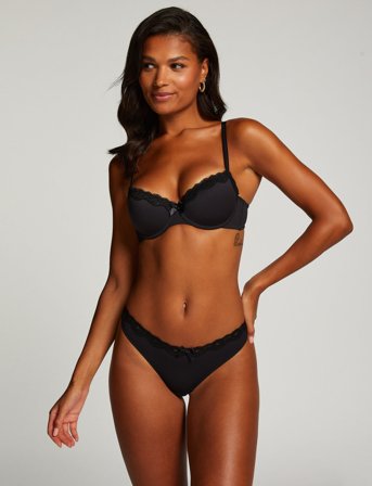 Hunkemöller Lola String R - Black - XS