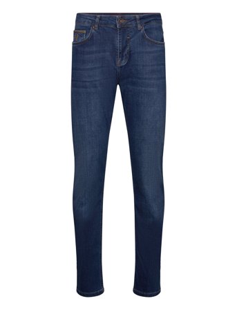 Mcs Leather Detail Denim Jeans Blue MCS