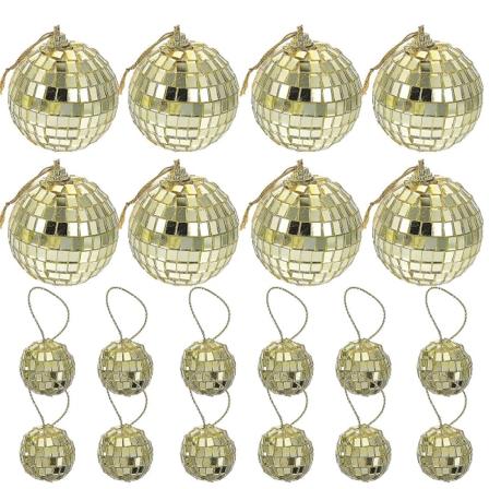 24 stk praktiske glass holdbare lette disco speilballer Xmas disco baller for kontor hjem