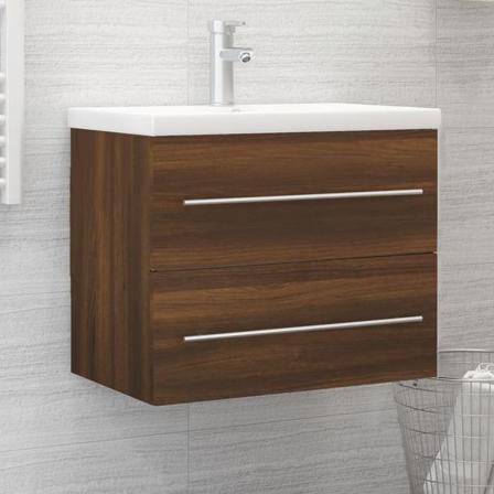 Vidaxl Handfatsskåp Brun Ek 60x38,5x48 Cm Konstruerat Trä Brun