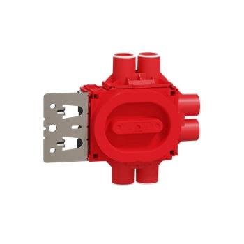 Elko Flexi+ Apparatboks med stenderfeste 6 stusser, Installasjonsmaterial