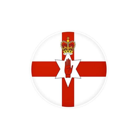 Rund klistermärke - Flerfärgad - Nordirland - 7 cm - PVC - 1000 stycken