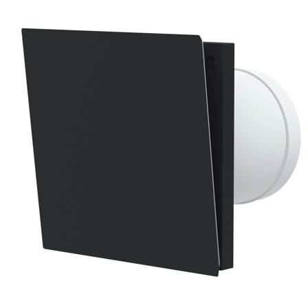 Fresh TL-DE Veggventil innvendig del, 160x160 mm, svart, Ventilasjon