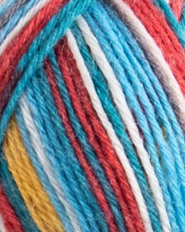 Garn Järbo Mellanraggi 100g Blå/beige mix