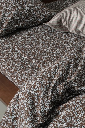 Jotex - Stretchlaken Brun - ANEMONE - Kjøp Dra-på-laken hos Jotex