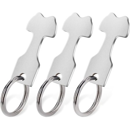 Ruostumattomasta teräksestä valmistettu ostoskärryn avainpoletti - Irrotettava polettiavain Porte Cle