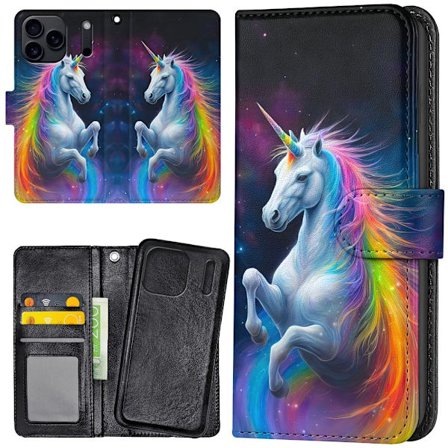iPhone 17 Pro - Plånboksfodral/Skal Unicorn