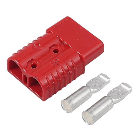 2x Anderson-kontakter 175 Amp 600v Rød Plugg Kabelterminal Batteristrøm 1 Par