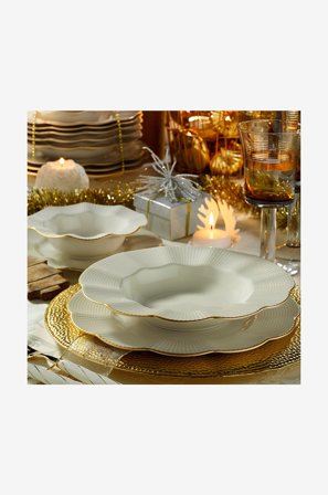 Hermia - Middagsservis (24 delar) - Vit - Serviser - Från Homeroom