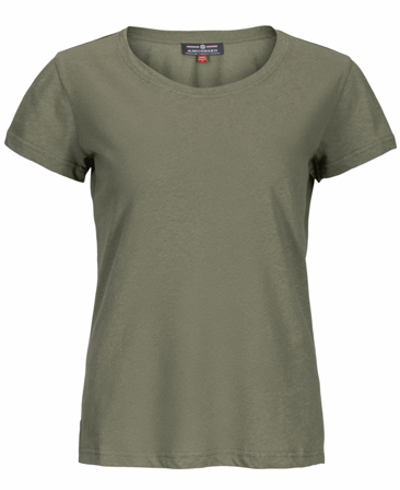 Amundsen Linen Tee Womens Olive Ash