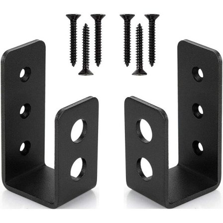 2-pak robust ståldørsbeslag til 2x4 døre, U-formet sikkerhedsstang