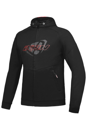 Motorradjacke Ixon Touchdown Schwarz/Rot 6XL