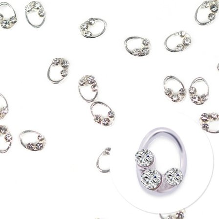 10 stk/sett neglekunst paljetter gull sølv bølge rhinestone klistremerker 3D manikyr dekorasjoner #9