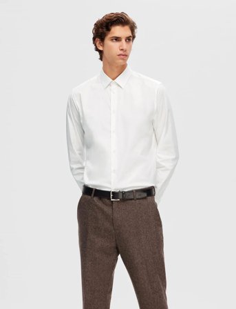 Selected Slhslimtravel Shirt B Noos - White - XXL