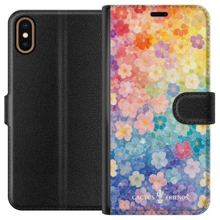 Kompatibelt Lommeboketui til Apple Apple iPhone XS Cactus and Friends – RainbowBloom
