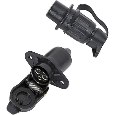3-pinners stikkontakt og stikkontakt 3-pinners, 12v traktor 3-pinners stikkontakt, Din 9680 vanntett gave