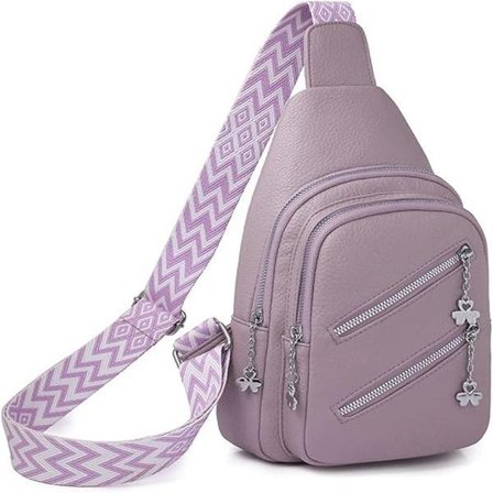 Naisten sling-laukku, Crossbody Fanny Packs PU Nahkainen Crossbody-laukku Rintalaukku Useita lokeroita Vyölaukku Käsilaukku Säädettävällä hihnalla 
