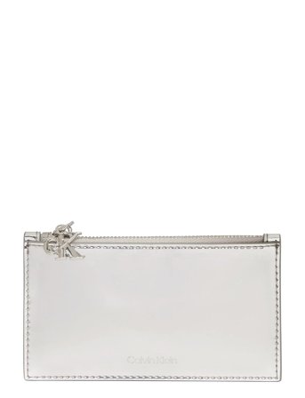 Calvin Klein Ck Metallic 6Cc Zip Cardcase - Silver - ONE SIZE