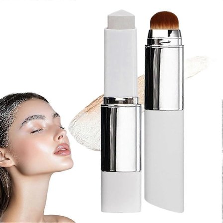 Blanc Cover Cream Stick V Färgskiftande Foundation Stick med Borste Smink Concealer Stick Kompatibel med Ansikte Långvarig