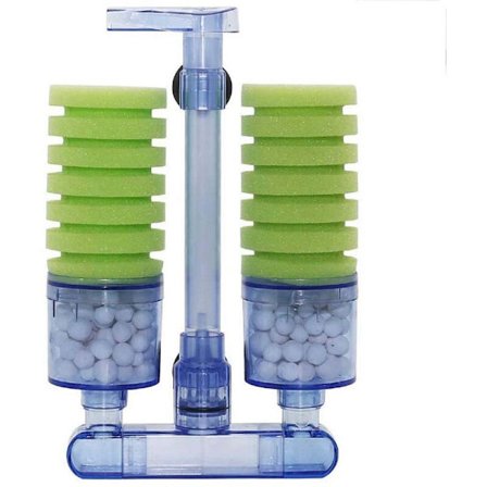 Akvariefilter, Ultra Quiet Akvarium Biokjemisk Svampe Akvarium Luftpumpe Svampefiltre Dobbelt Skum Akvarium Yngel Dråpefilter Xy-2882
