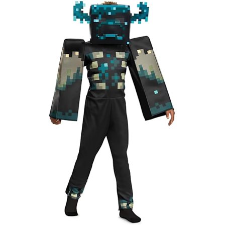 Minecraft Halloween Rollspelsdräkt Minecraft Warden Deluxe Pojkkostym