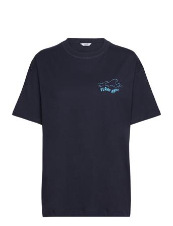 Enkulla Ss Tee 5310 T-shirts & Tops Short-sleeved Marineblå Envii*Betinget Tilbud