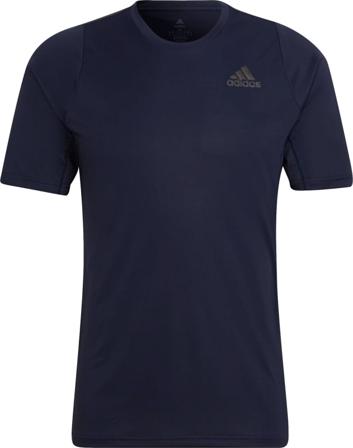 Adidas Men's Run Icons 3BAR Tee Men Short sleeved fitness sweater Blue XL