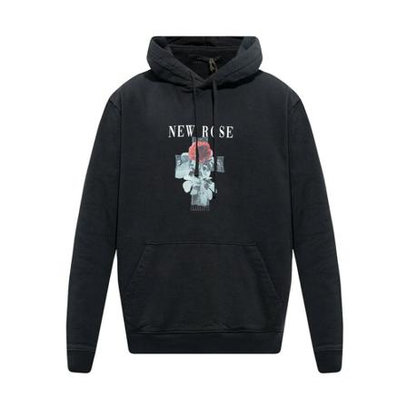 AllSaints Risen hoodie Sort, Herre