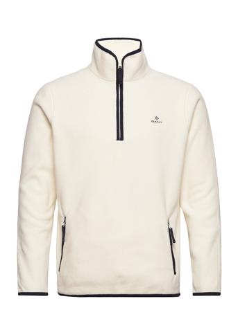 D1. Light Fleece Half Zip Sweatshirts & Hoodies Fleeces & Midlayers Creme GANT