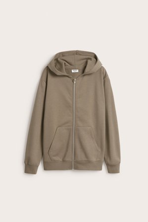 Kappahl | Vetoketjullinen huppari | Ruskea