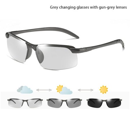 Polariserte fotokromatiske solbriller Dag- og nattkjøring Fiske