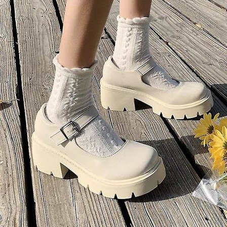 Pigernes Skoleuniform Høj Hæl Platform Sko