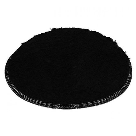 Tlmccf Blød Badeværelse Gulv Brusebad Rundt Måtte Tæppe Skridsikker Sort