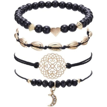 Perlearmbånd til kvinder - Stablebare armbånd med justerbar