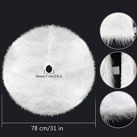 Joulukuusen alusmatto muhkeasta kankaasta, joulukuusen matto, joulukuusen jalan alusmatto, valkoinen muhkea kangasmatto, hyvää joulua kodin 