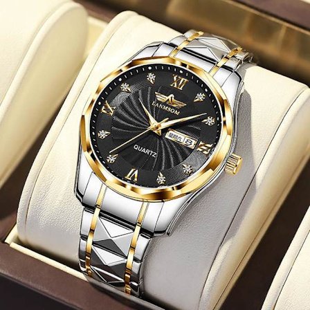 Herre-ur Kalender Kvartsur Automatisk Ikke-mekanisk Ur Diamantur Armbånd