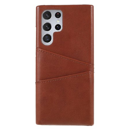 Card Slots Case Samsung Galaxy S22 Ultra Brun