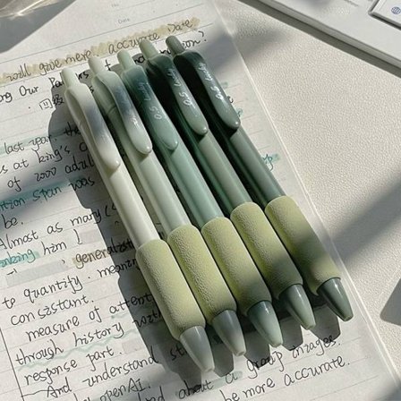 5 STK Gelpenn Kulepenn GRØNN