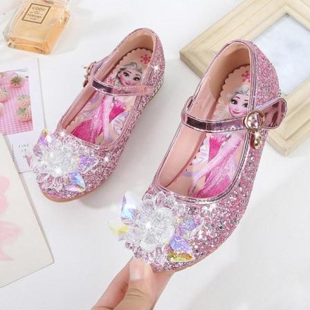 Prinsessakengät Elsa kengät lapset juhlakengät pinkki 16cm / koko24