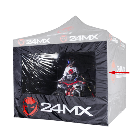 Ikkunallinen Teltanseinä Varikkoteltalle 24MX Easy-Up Musta