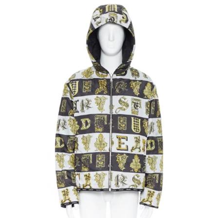 Versace Pre-owned, Pre-owned nylon jackets Wit, Heren, Maat:S,print