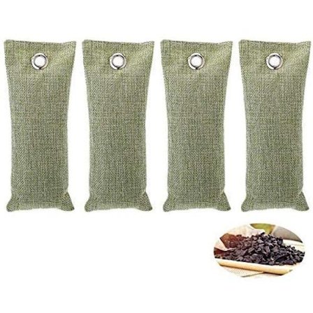 Bambus luftfrisker aktivt kul, Queta 4 stk. naturligt aktivt kul