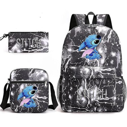 Lilo & Stitch Stitch Backpack Three-piece Set School Bag