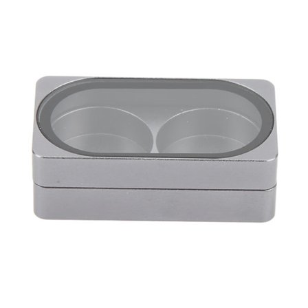 Opbevaringsboks til køspids i aluminiumslegering med 2 huller, billardtillbehør