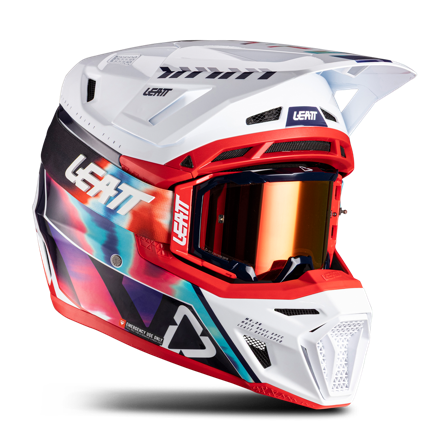 Kit de Casco MX Leatt Moto 8.5 V26 con Gafas Royal Bue azul/rojo L