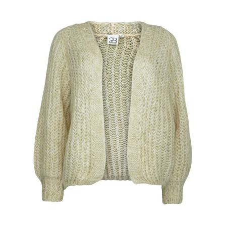 2-Biz, Was Grovstrikket Cardigan Beżowy, Kobieta, Rozmiar: L/Xl