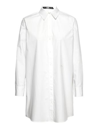 Tunic Logo Shirt Langærmet Skjorte Hvid Karl Lagerfeld