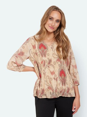 SIGNATURE - Bluse - Fersken Mix - 3/4 Ærmer