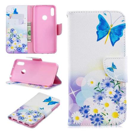 Plånboksfodral Huawei Y6 2019 - Fjärilar Och Blommor