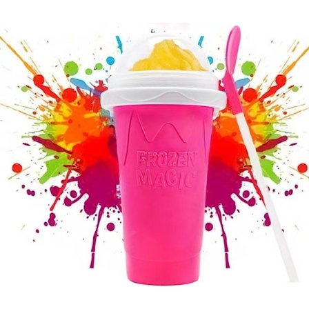 Frozen Tiktok Trend Items Cool Gadgets, Cool Stuff Slushy Maker Cup Fasting Cooling Make Milkshake smoothie (röd)